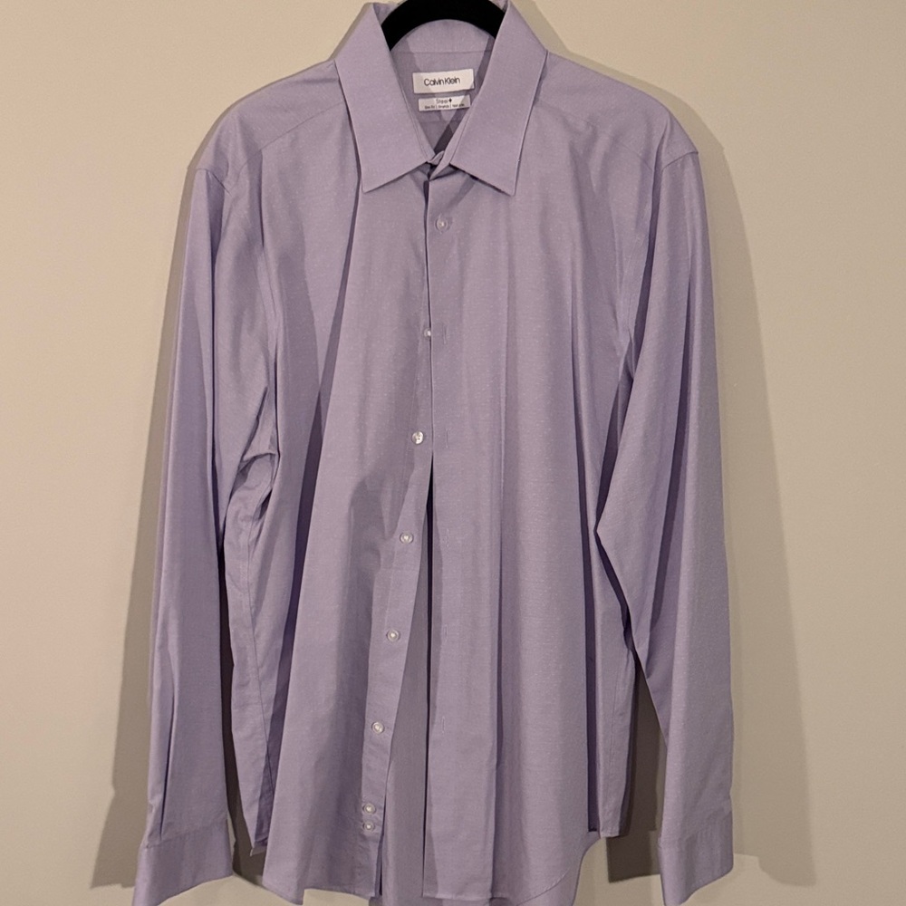 Calvin Klein Men's Lavender Dress Shirt